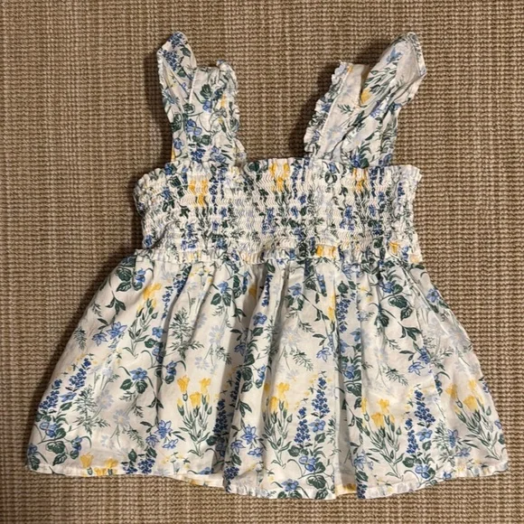 Janie and Jack Blue and Yellow Floral Blouse - Picture 3 of 3